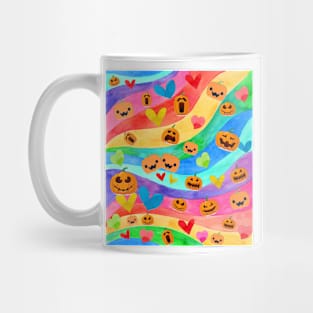 Cute Halloween Pumpkins with Heart Mug